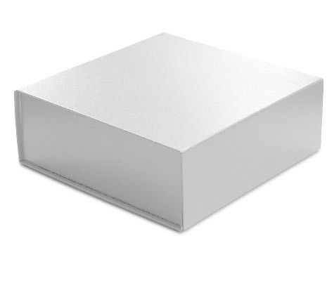 Leatherette White - Magnetic Ceco Gift Box - 10 x 10 x 4"