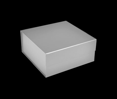 Matte Silver - Magnetic Gift Box - 6 x 6 x 2-3/4"