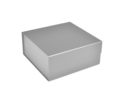 Matte Silver - Magnetic Gift Box - 6 x 6 x 2-3/4"