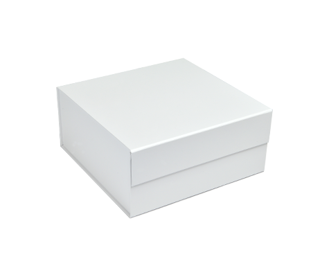 Matte White - Magnetic Gift Box - 6 x 6 x 2-3/4"