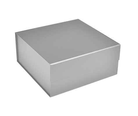 Matte Silver - Magnetic Gift Box - 8 x 8 x 3-1/8"