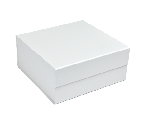 Matte White - Magnetic Gift Box - 8 x 8 x 3-1/8"