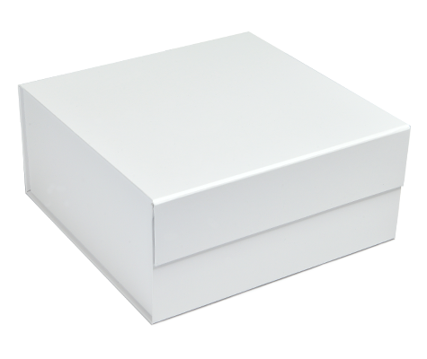 Matte White - Magnetic Gift Box - 10 x 10 x 4-1/2"