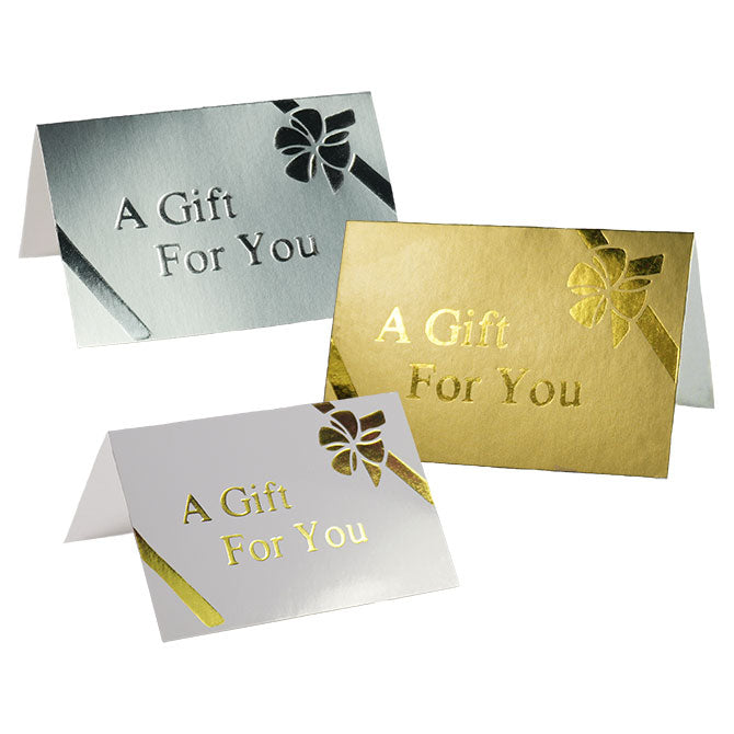 A Gift for You - Metallic Silver & Gold Enclosure Cards Feature