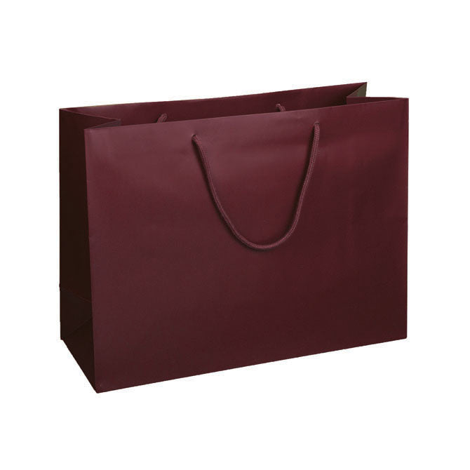 Matte Burgundy - Matte Euro Tote - 16 x 4-3/4 x 13"
