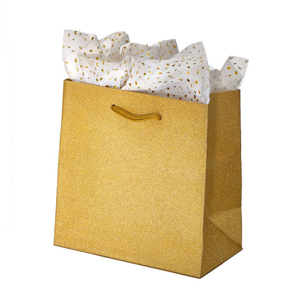 Gold Stardust Glitter - Euro Tote - 6-1/2 x 3-1/2 x 6-1/2"