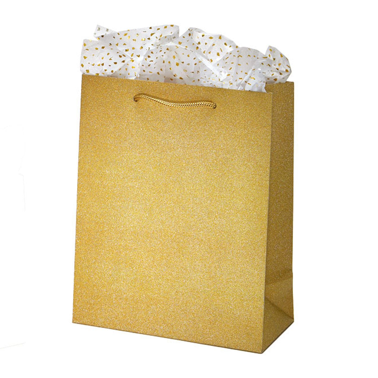 Gold Stardust Glitter - Euro Tote - 8 x 4 x 10"