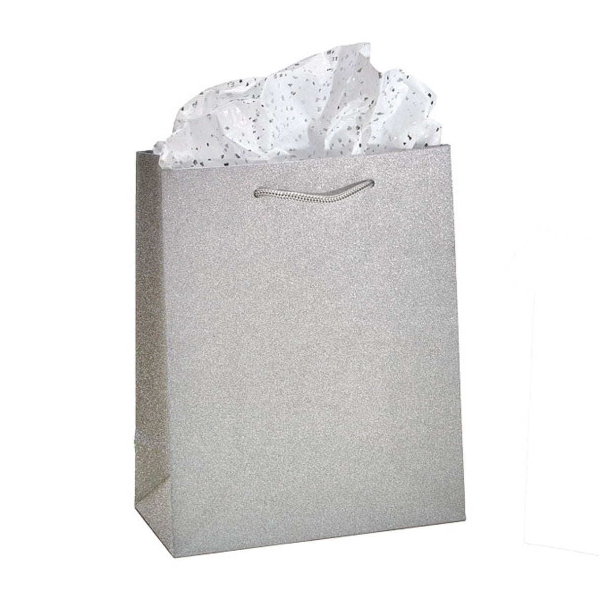 Silver Stardust Glitter - Euro Tote - 8 x 4 x 10"