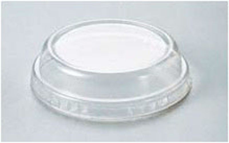 Clear - Curled Cup Clear Lid - (6.1 oz) Lid - 3.5 x 0.8"