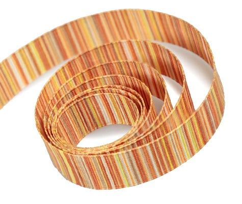 Yellow / Orange Stripe - Fantastic Ribbon - 3/8" x 25 Yards