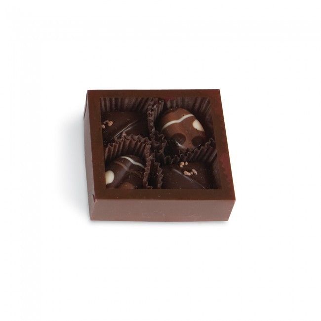 Brown/Clear Window - Artisan Frosted Window Box - (4 Pc.) 2-3/4 x 2-3/4 x 3/4"