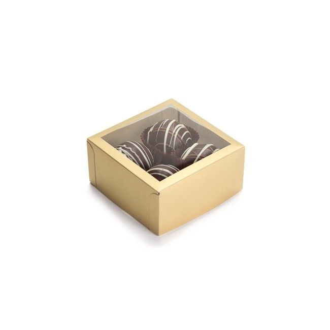 Frosted Gold - Window Candy Box - (4 Pc.) 2-3/4 x 2-3/4 x 1-3/8"