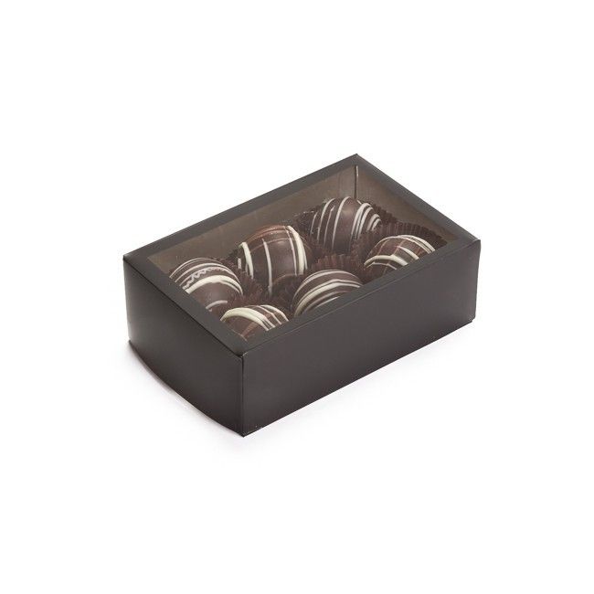 Black/Clear Window - Frosted Window Box - (6 Pc.) 2-3/4 x 4-1/8 x 1-3/8"