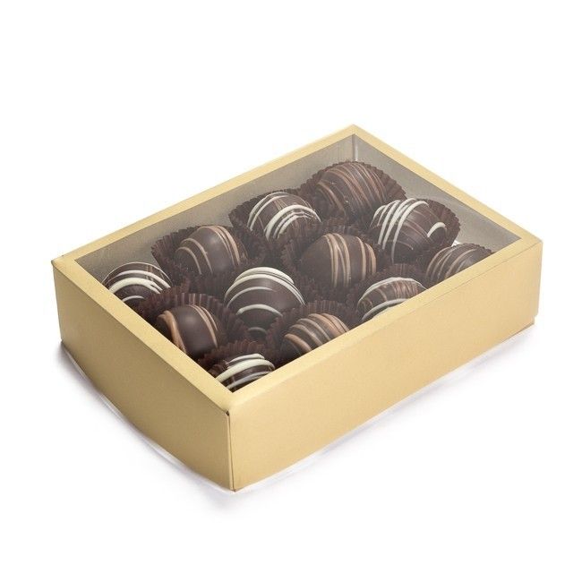 Frosted Gold - Window Candy Box - (12 Pc.) 4-1/8 x 5-1/2 x 1-3/8"