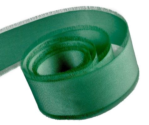 Forest Green - Fringed Ribbon - 5/8" x 25 Yards