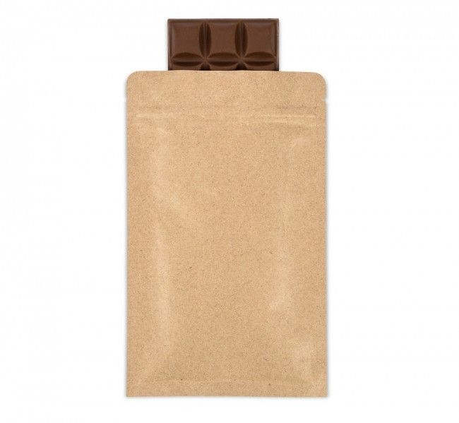 Natural Kraft - Flat Zipper Pouch - 5-1/8 x 8-1/4"