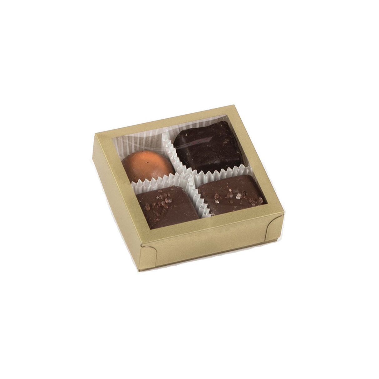 Frosted Gold - Window Candy Box - (4 Pc.) 2-3/4 x 2-3/4 x 3/4"