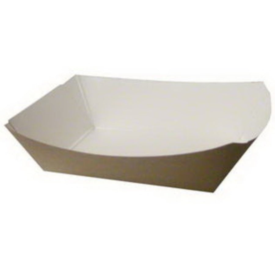 Specialty Quality Packaging #300 3 lb Kraft Paper Food Tray, Poly-Coated & Grease Resistant (QTY 500), SKU 8133