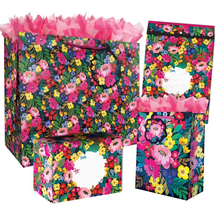 Floral Burst Gift Bags, Wrapping Paper, & Mailers