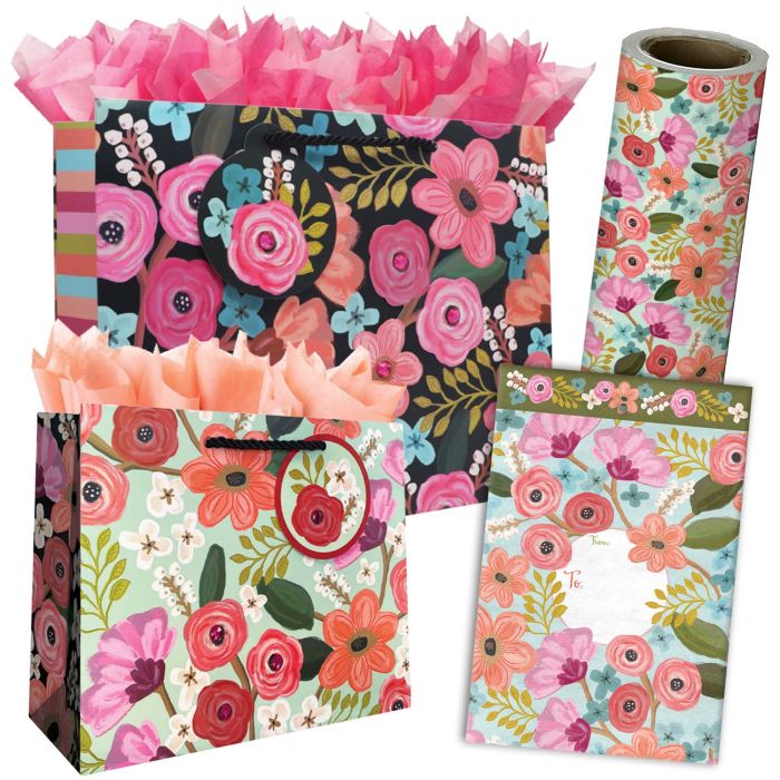 Floral Delight Gift Bags, Wrapping Paper, & Mailers
