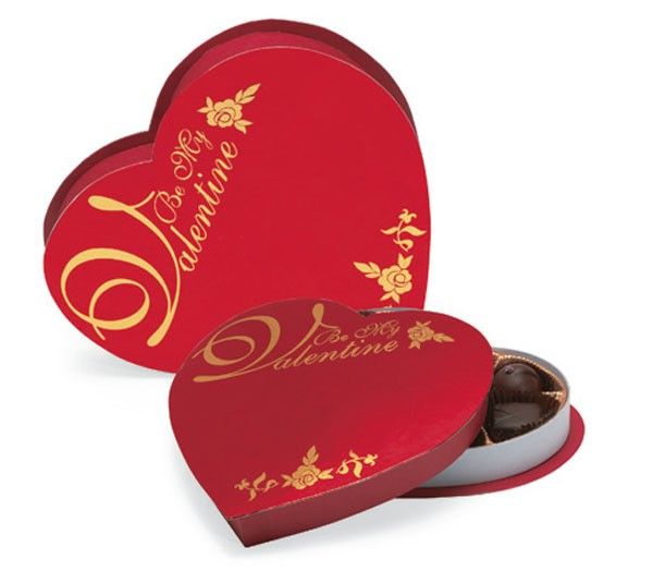 Be My Valentine - Heart Shaped Candy Box - (1 lb) 9-1/8 x 7-1/2 x 1-1/8"