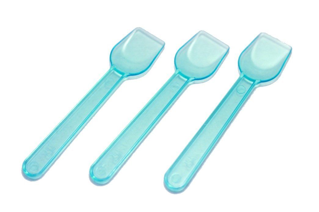 Blue - Transparent Gelato Spoon - 3-11/18 (Handle) x 7/8" (Width)