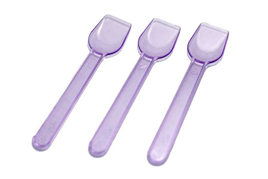 Purple - Transparent Gelato Spoon - 3-11/18 (Handle) x 7/8" (Width)