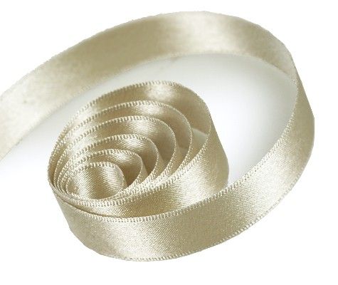 Ivory - Gold Gloss Ribbon - 5/8" x 100 Yards
