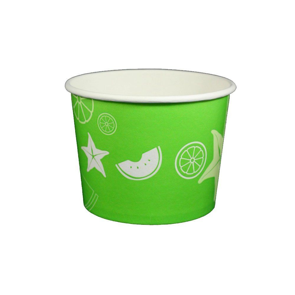 Fruit Pattern Lime Green - Ice Cream Cup - 24 oz