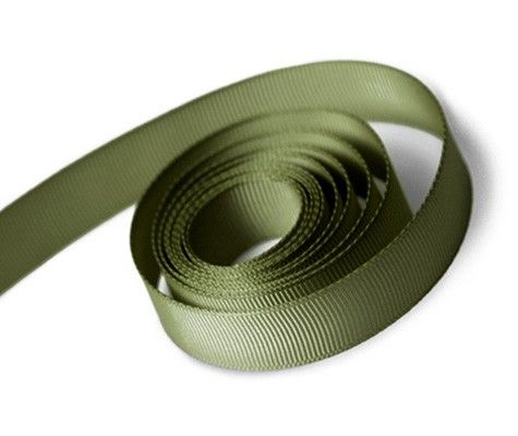 Olive Drab - Grosgrain Ribbon - 1/4" x 100 Yards