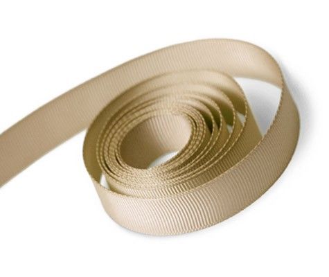 Tan - Grosgrain Ribbon - 3/8" x 100 Yards
