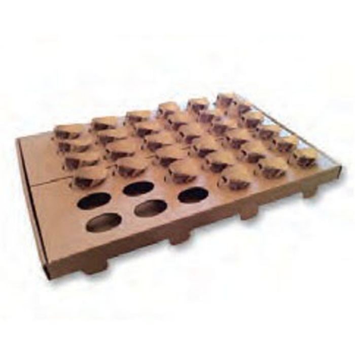 Brown - Cone Baking Tray - (Holds 36 Cones) 25.1 x 17.6 x 1.5"
