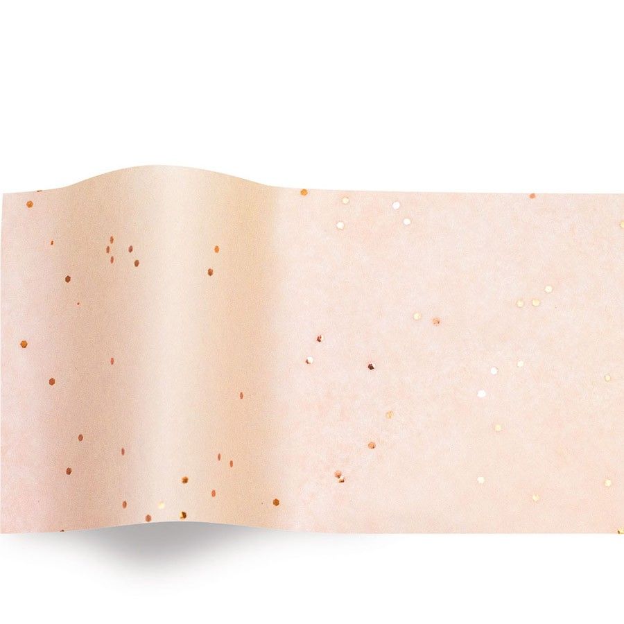 Gemstones Rose Gold on Blush - Tissue - Ream - 20 x 30"
