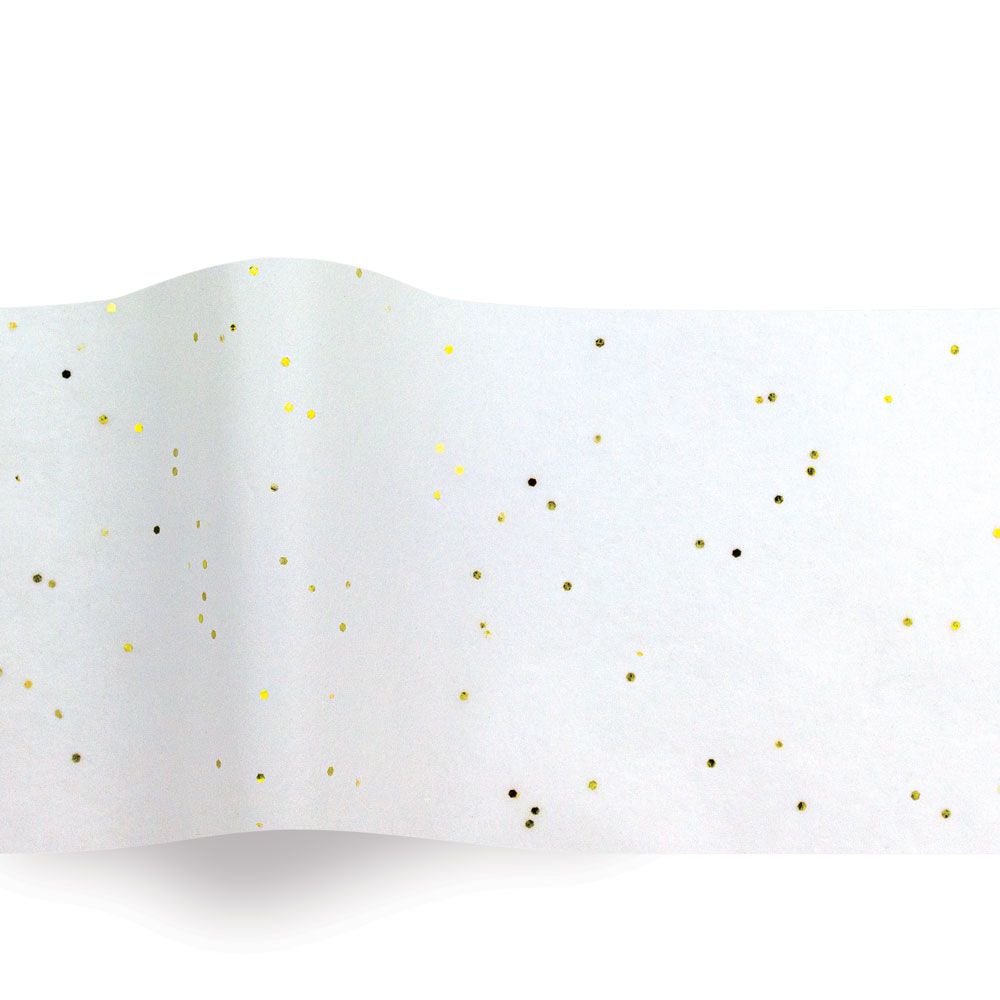 Gemstones Gold on White - Tissue - Ream - 20 x 30"