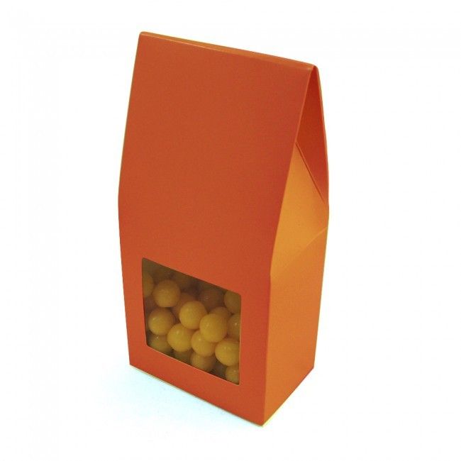 Orange - Gable Top Box - 3 x 2 x 6-3/8"