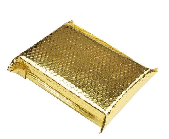 Gold Metallic Bubble Mailers Size 4x8 Padded Shipping Bags