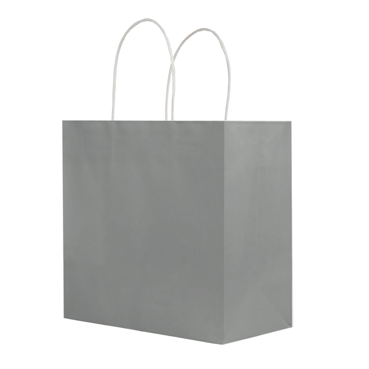 Gray - Smooth Top Egde Shopping Bag - 10 x 5 x 10"