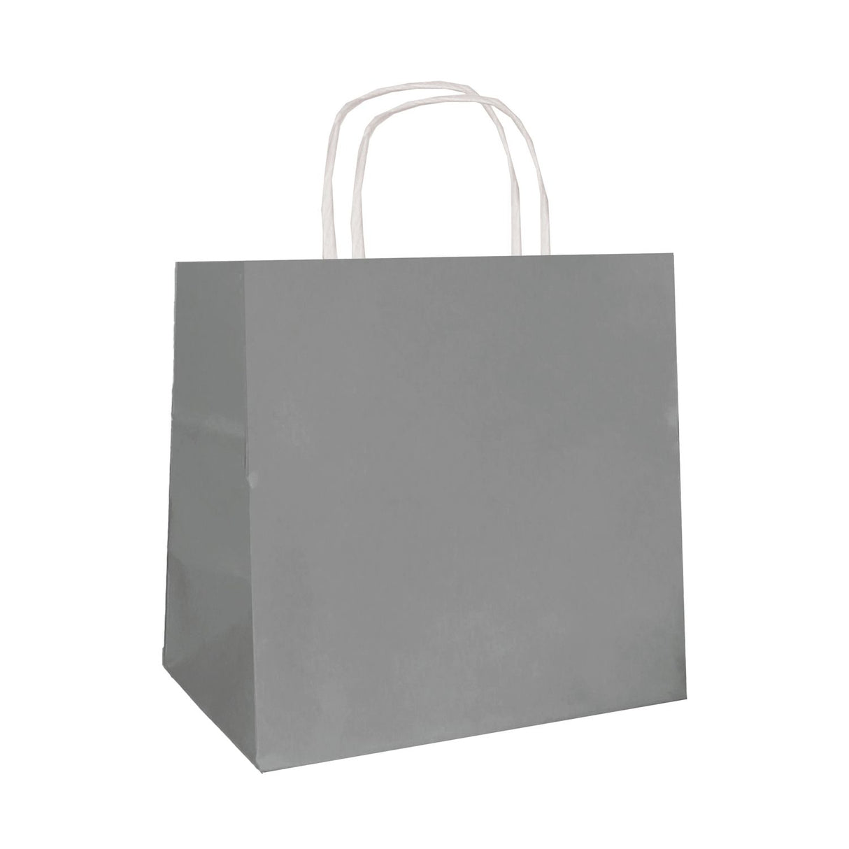 Gray - Smooth Top Egde Shopping Bag - 6 x 4 x 6"
