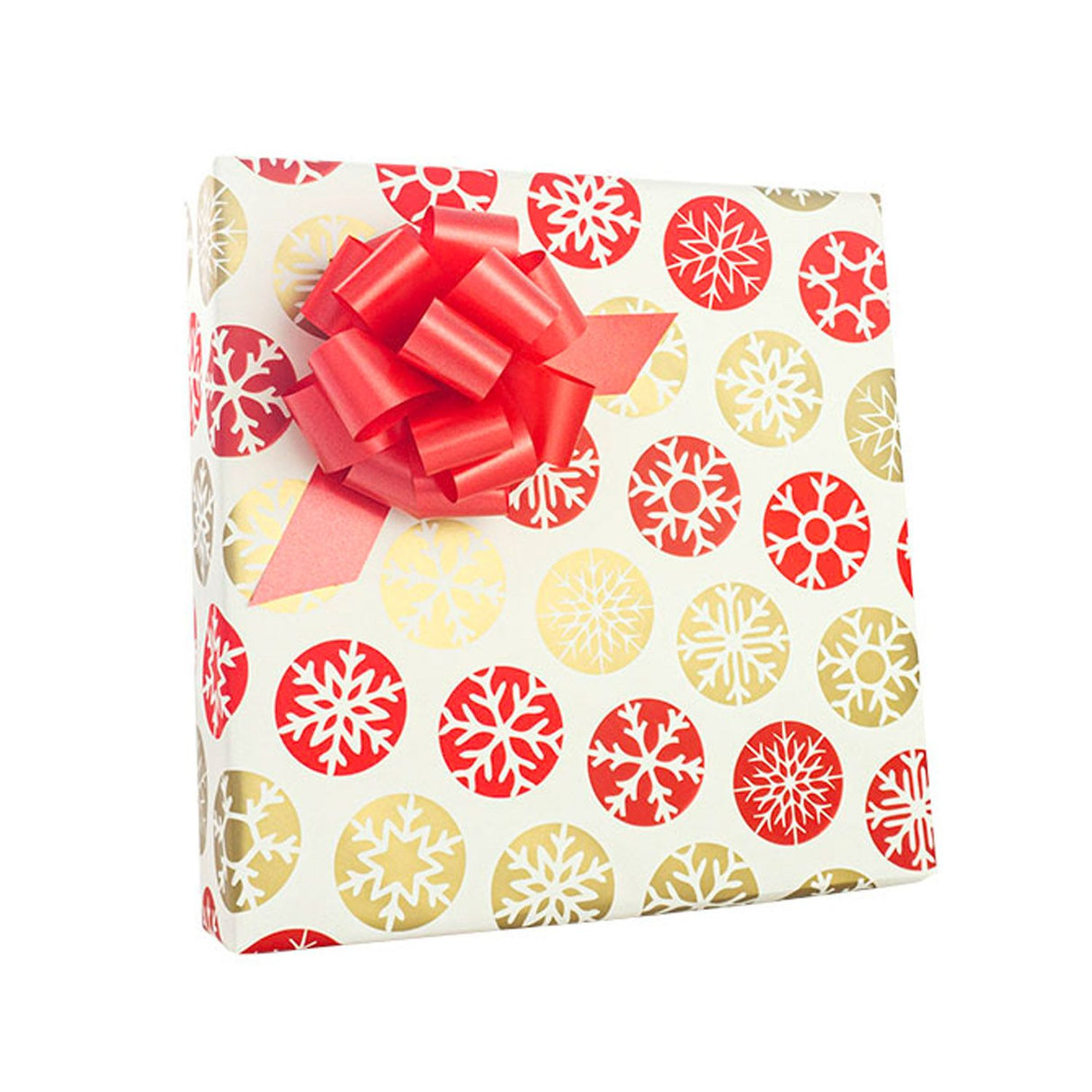 Metallic Gold/Red Seals - Gift Wrap - Cutter Box Gift Wrap Roll (24" x 100 ft.)