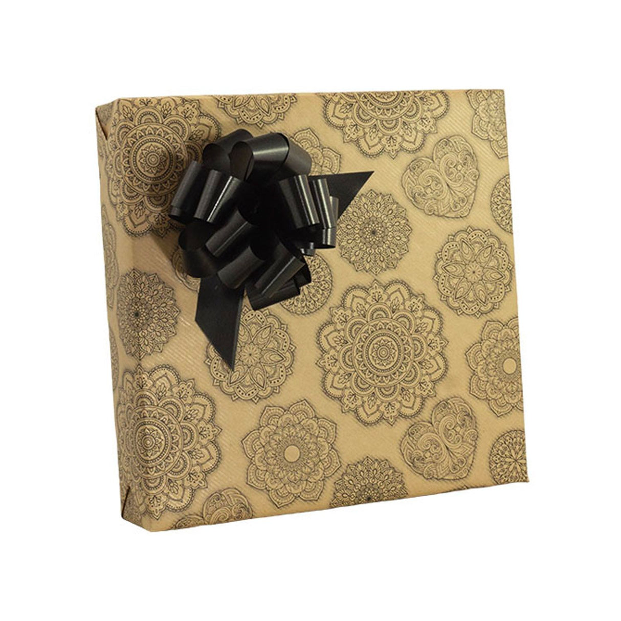 Kraft Medallions - Gift Wrap - 1/2 Ream Gift Wrap Roll (24" x 417 Ft.)