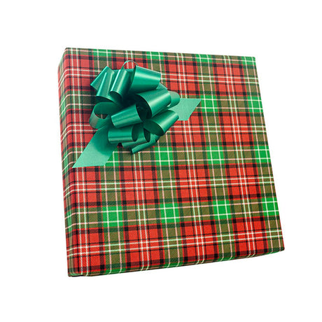 Red/Green Plaid - Gift Wrap - Cutter Box Gift Wrap Roll (24" x 100 ft.)