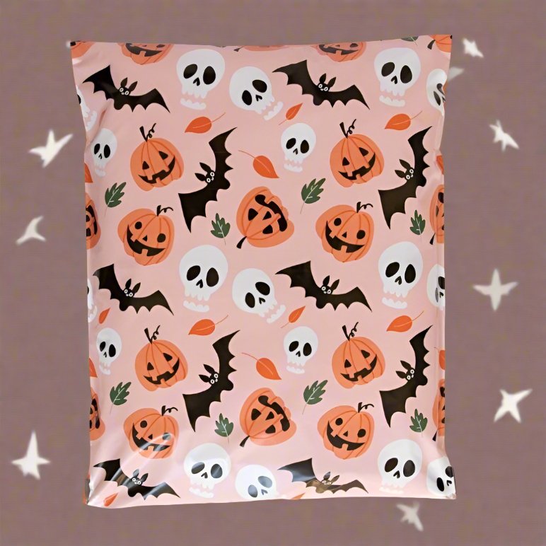 Halloween Pumpkin Poly Mailers Size 14x17 Colorful Shipping Bags