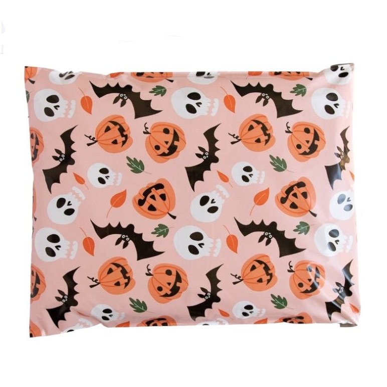 Halloween Pumpkin Poly Mailers Size 14x17 Colorful Shipping Bags