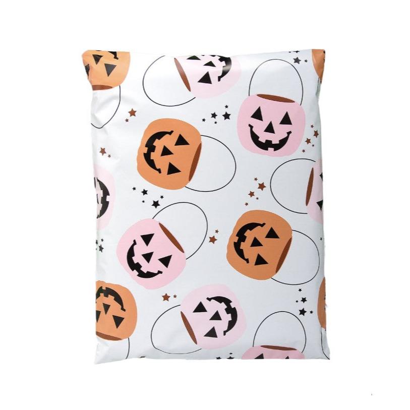 Halloween Pumpkin Poly Mailers Size 6x9 Trick or Treat Shipping Bags
