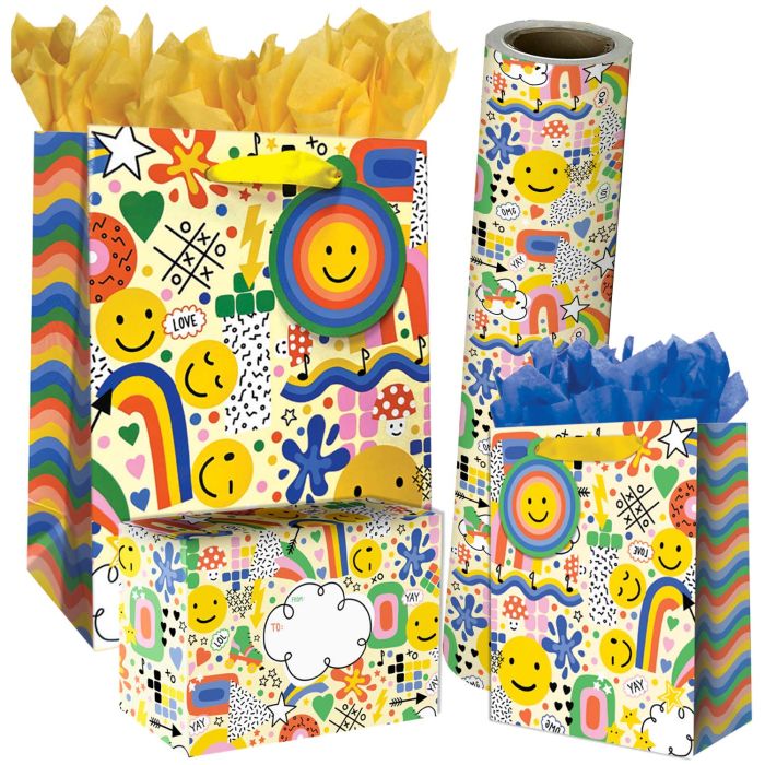 Happy Party Gift Bags, Wrapping Paper, & Mailers