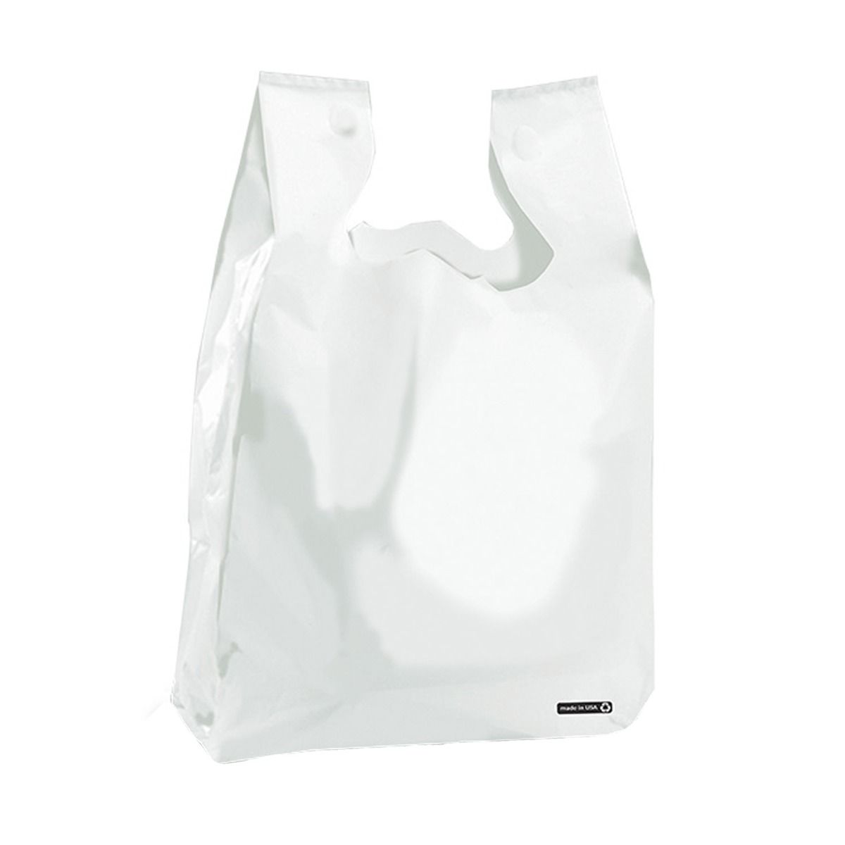 White - Economy Hi-D T-shirt Bag - 11-1/2 x 6-1/2 x 21-1/2"