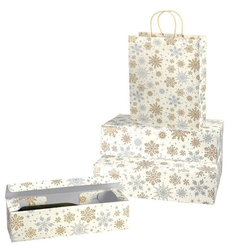 Alpine Snowflake - 3 Bottle Box - 11 x 3-1/2 x 13-3/8"