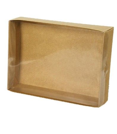 Natural Kraft - Clear View Box - 9-7/8 x 7-1/2 x 3-1/8"