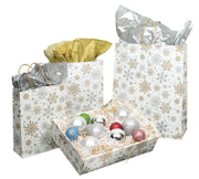 Alpine Snowflake - Shopping Bag - Cord Handle - 9 x 4 x 12-3/4"