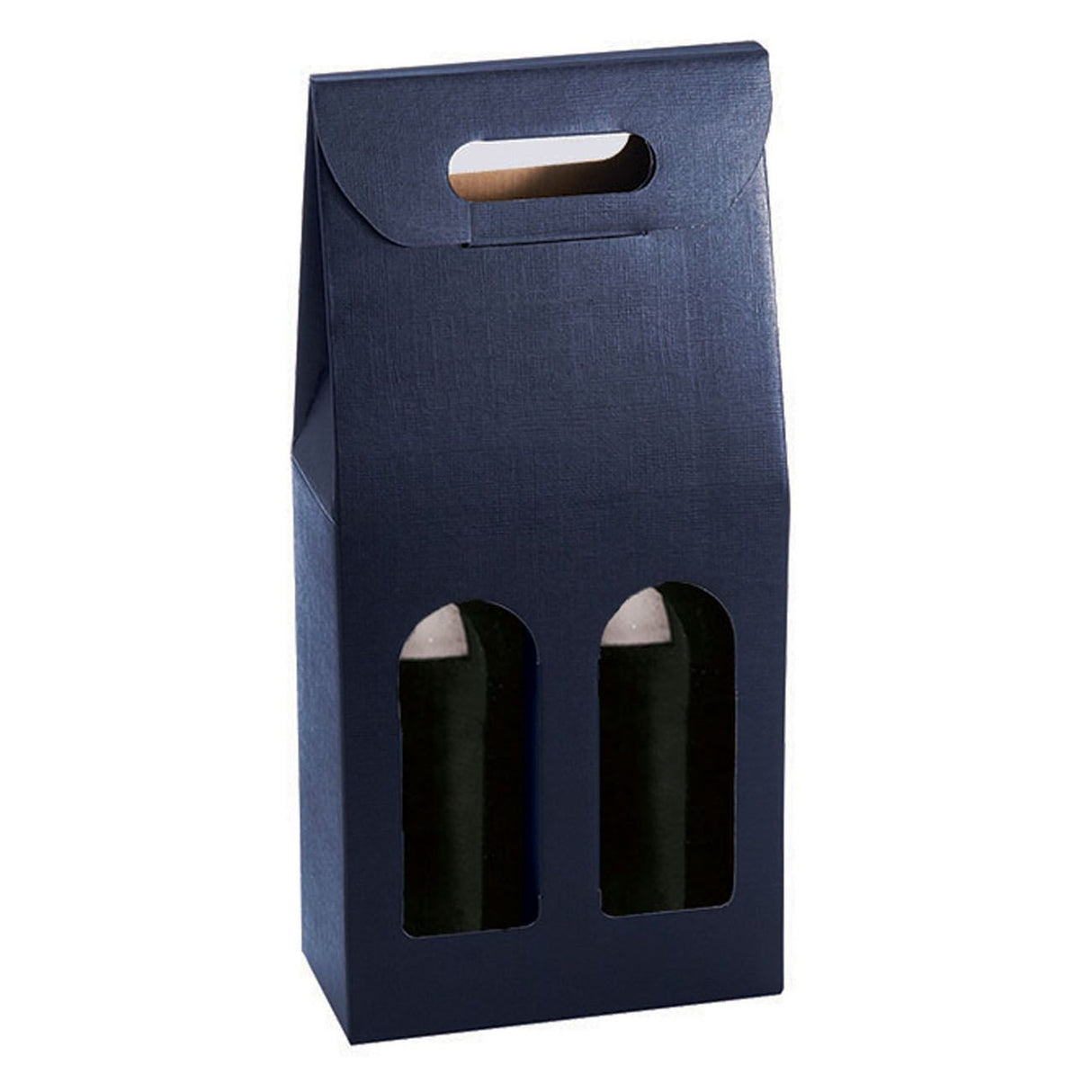 Navy Blue - 2 Bottle Carrier - 7 x 3-1/2 x 15-3/4"